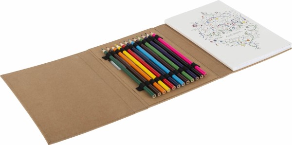 Colouring folder for adults, Brown