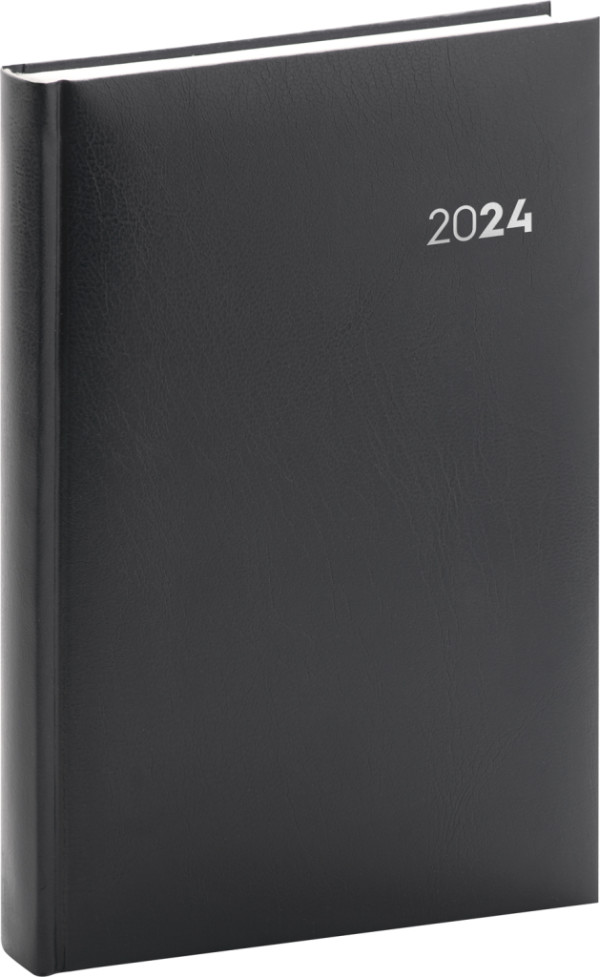 Denný diár Balacron 2021, čierny, 15 × 21 cm