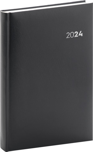 Denný diár Balacron 2021, čierny, 15 × 21 cm - Reklamnepredmety