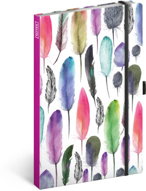 NOTIQUE Notes Feather, lined, 13 x 21 cm - Reklamnepredmety