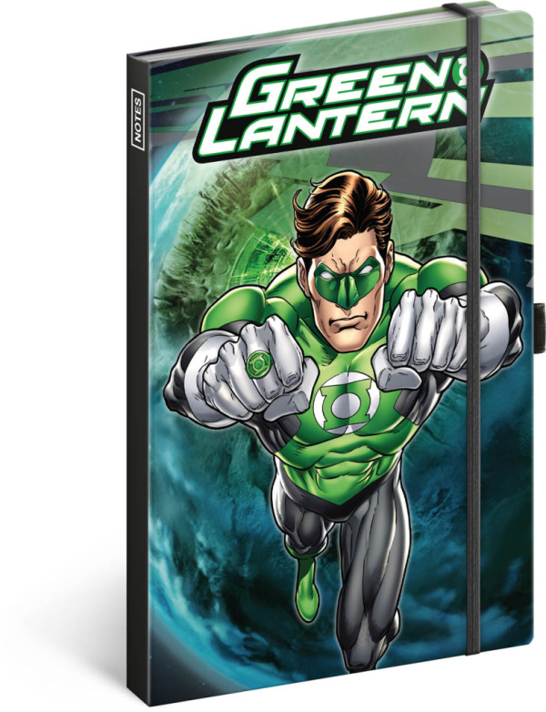 Notes Green Lantern, linajkovaný, 13 x 21 cm