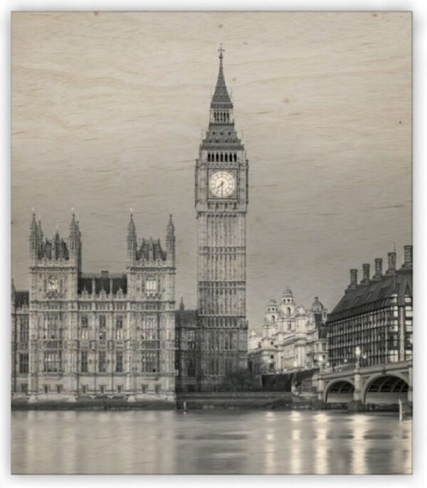 Wooden picture of Big Ben