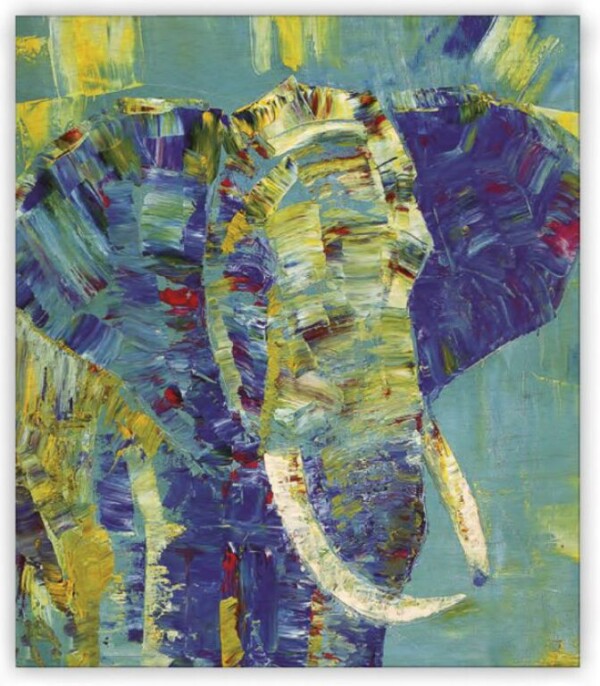 Wooden picture Elephant