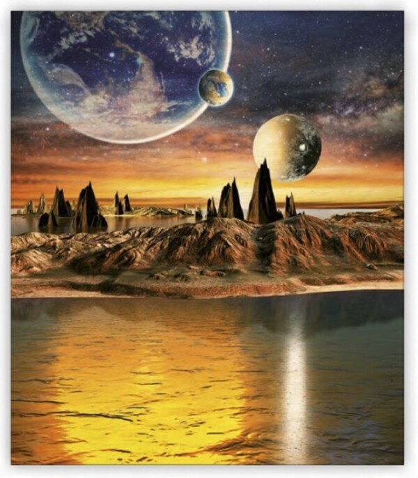 Wooden picture Cosmic