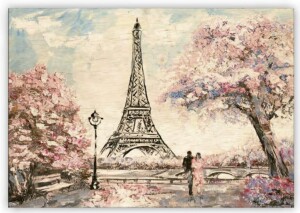 Wooden picture Eiffel Tower - Reklamnepredmety