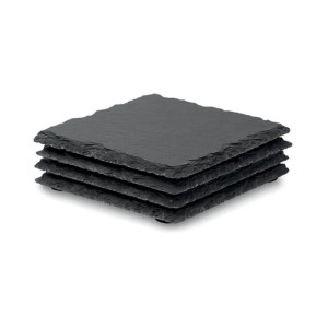 SLATE4 Slate coasters - Reklamnepredmety