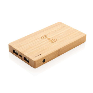 Bamboo 4.000 mAh wireless 5W Powerbank - Reklamnepredmety