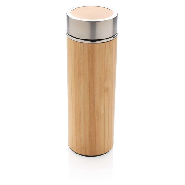 Leak proof bamboo vacuum bottle