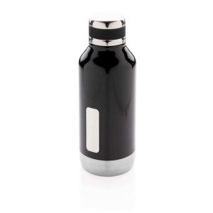 Leak proof vacuum bottle with logo plate - Reklamnepredmety