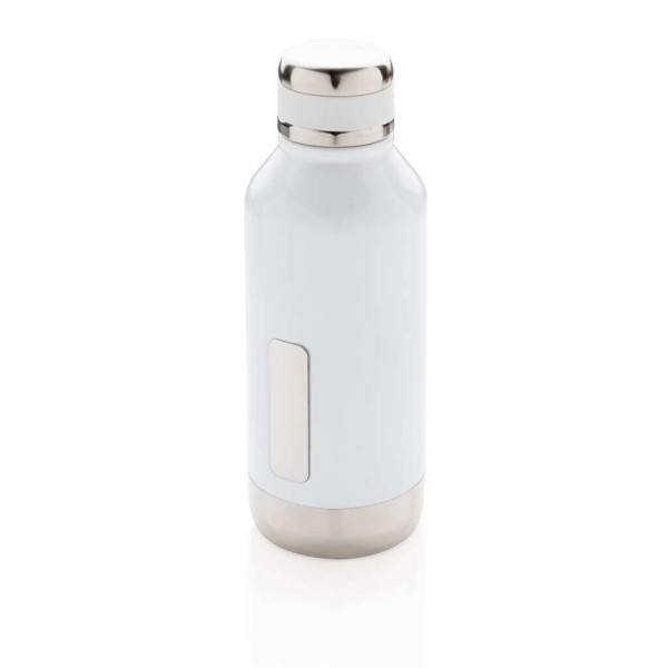 Leak proof vacuum bottle with logo plate