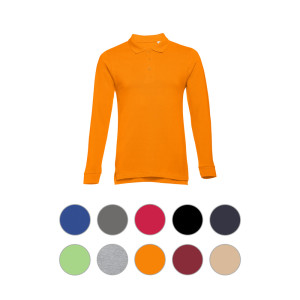 BERN. Men's long sleeve polo shirt - Reklamnepredmety