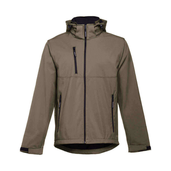 ZAGREB. Men's softshell with removable hood