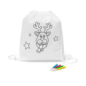 GLENCOE Coloring drawstring bag for children - Reklamnepredmety