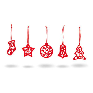 JUBANY  Set of 5 Christmas decorations - Reklamnepredmety
