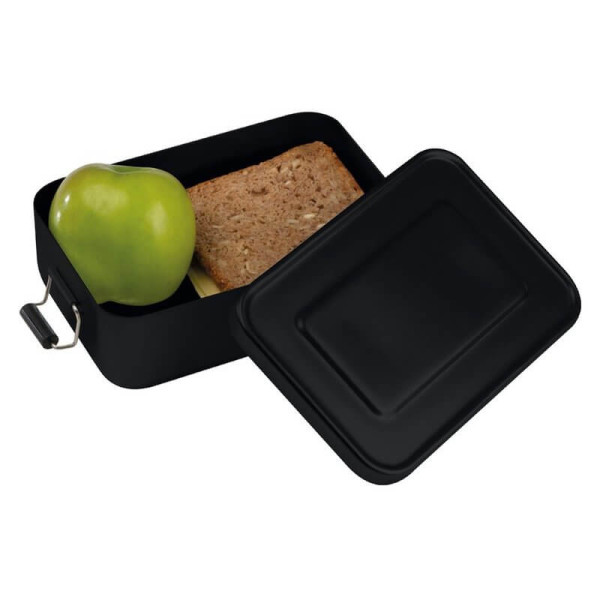 Aluminum lunch box with closure