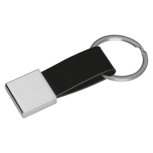 Keychain with imitation leather strap - Reklamnepredmety