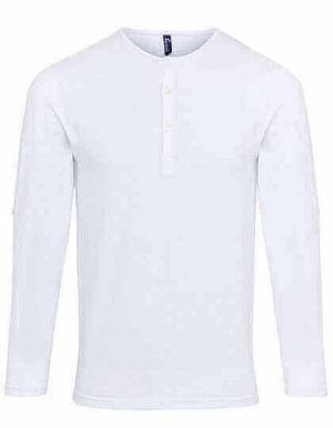 PW218 Mens Long-John Roll Sleeve Tee - Reklamnepredmety