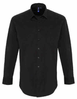 PW244 Mens Stretch Fit Poplin Long Sleeve Cotton Shirt - Reklamnepredmety