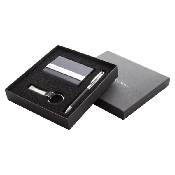 Nouart set with pen, business card holder and keyring