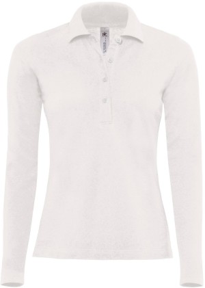 B&C | Ladies' Fine Piqué Polo longsleeve - Reklamnepredmety