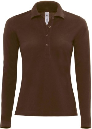 B&C | Ladies' Fine Piqué Polo longsleeve - Reklamnepredmety