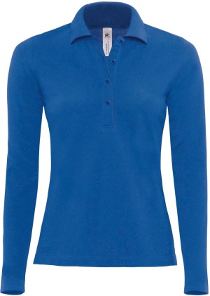 B&C | Ladies' Fine Piqué Polo longsleeve - Reklamnepredmety