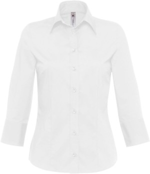 B&C | Poplin Stretch Blouse 3/4 sleeve - Reklamnepredmety