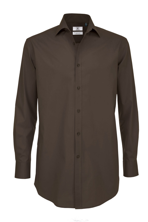 Men's Poplin Stretch Shirt longsleeve