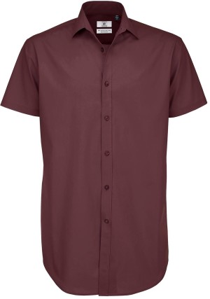 Men's Poplin Stretch Shirt shortsleeve - Reklamnepredmety