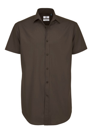 Men's Poplin Stretch Shirt shortsleeve - Reklamnepredmety