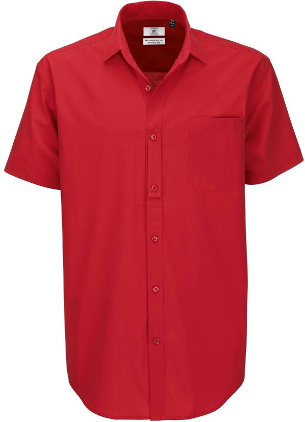 Men's Poplin Cotton Shirt shortsleeve