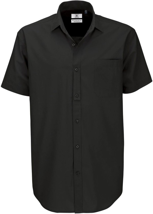 Men's Poplin Cotton Shirt shortsleeve