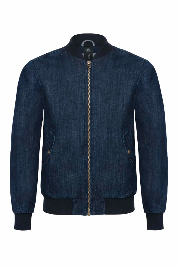 Men's Denim Bomber Jacket