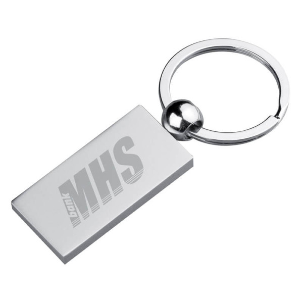 Metal keyring, rectangular