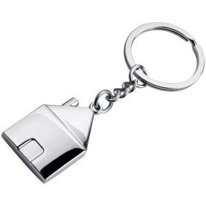 Metal keyring in house shape - Reklamnepredmety