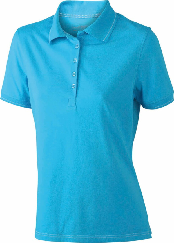 Ladies' Elastic Jersey Polo