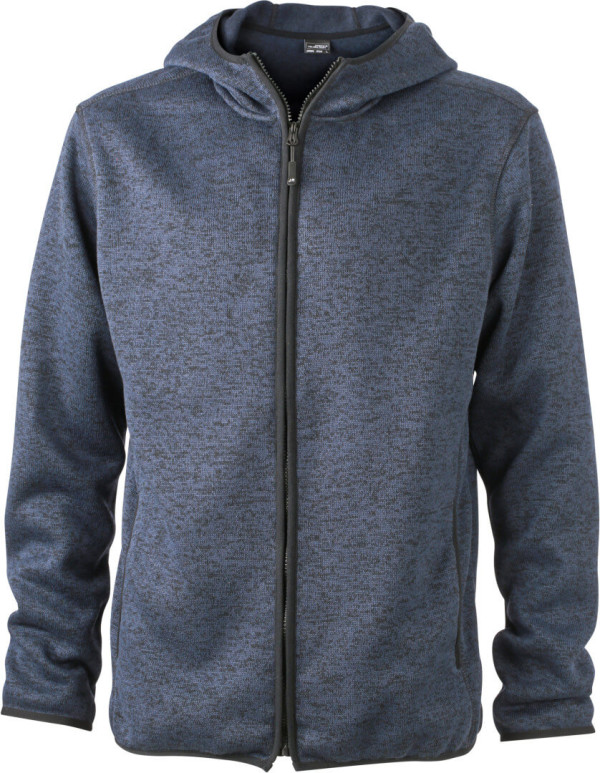 Men's Knitted Hooded Fleece Jacket
