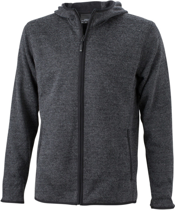 Men's Knitted Hooded Fleece Jacket