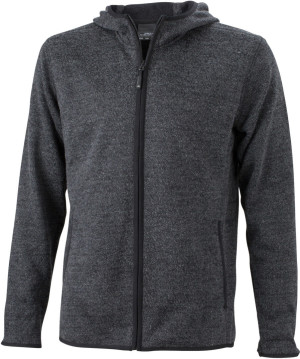 Men's Knitted Hooded Fleece Jacket - Reklamnepredmety