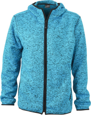 Men's Knitted Hooded Fleece Jacket - Reklamnepredmety