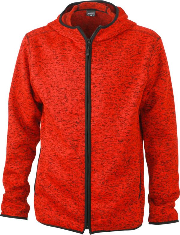 Men's Knitted Hooded Fleece Jacket