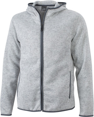 Men's Knitted Hooded Fleece Jacket - Reklamnepredmety