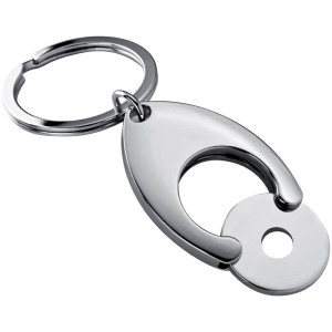 Metal keyring with shopping chip - Reklamnepredmety