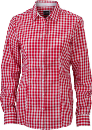 Poplin Checked Blouse longsleeve - Reklamnepredmety