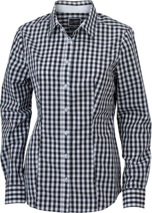 Poplin Checked Blouse longsleeve - Reklamnepredmety