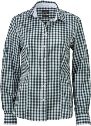 Poplin Checked Blouse longsleeve - Reklamnepredmety