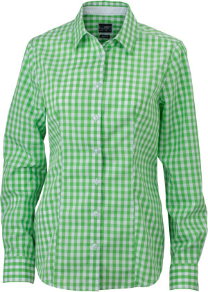 Poplin Checked Blouse longsleeve