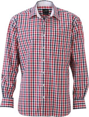 Poplin Checked Shirt longsleeve - Reklamnepredmety