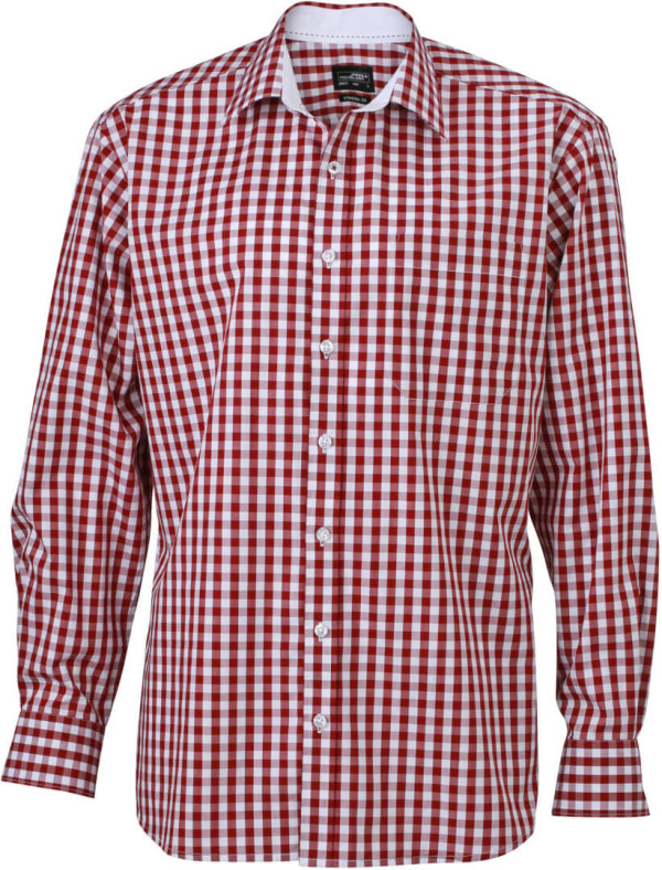 Poplin Checked Shirt longsleeve