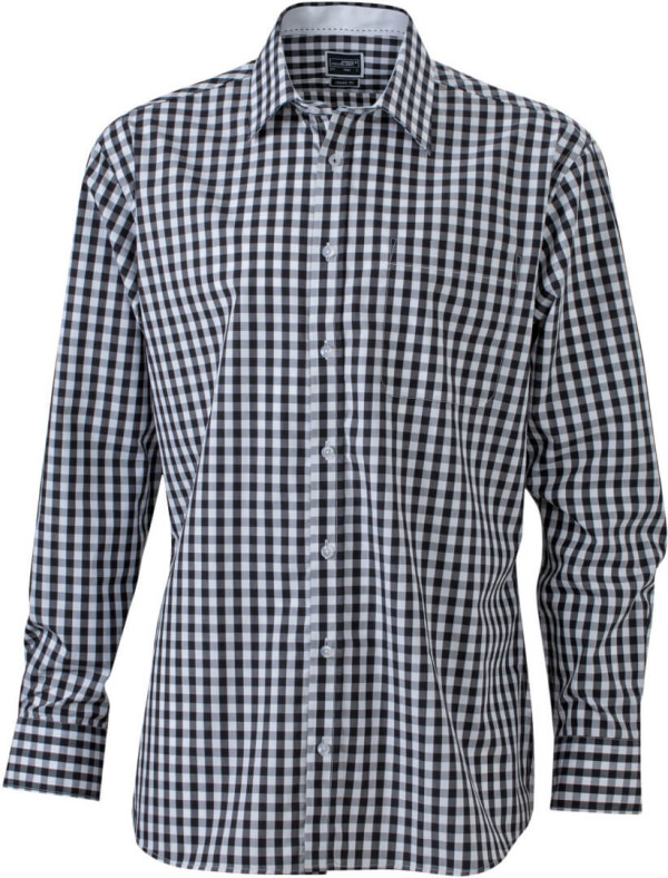 Poplin Checked Shirt longsleeve